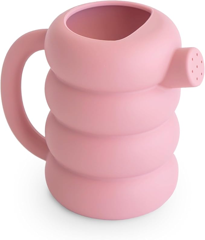 mushie Silicone Watering Can | Bath and Outdoor Play for Toddlers 10 Months+ (Peony)
