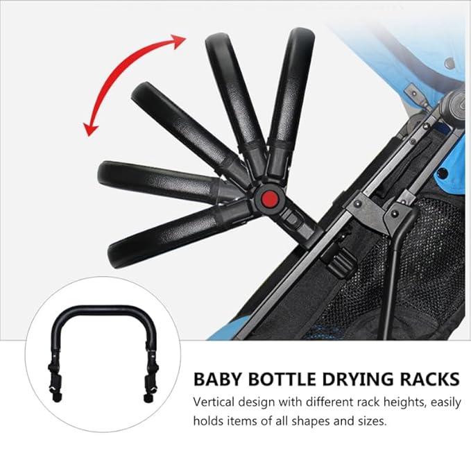 Baby Stroller Belly bar Stroller Armrest Handle Crossbar Accessories Compatible for BBZ YoYo and Yoyo Black PU Pushchair Leather pram