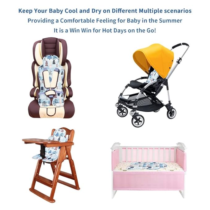 Gel Car Seat Cooler Pad for Children,Summer Breathable Ice Stroller Cooler Mat,Multifunctional Baby Cooling Pad Suitable for Stroller, Baby Dining Chair, Child Safety Seat