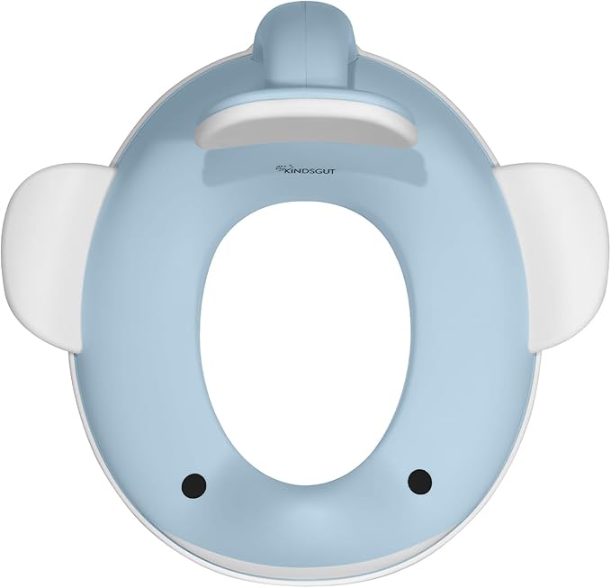 Kindsgut Potty Training Seat in whale design, designed in Germany, suitable for all toilet shapes non-slip toilet seat, Light Blue