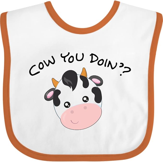 inktastic Cow You Doin' Cute Cow Baby Bib