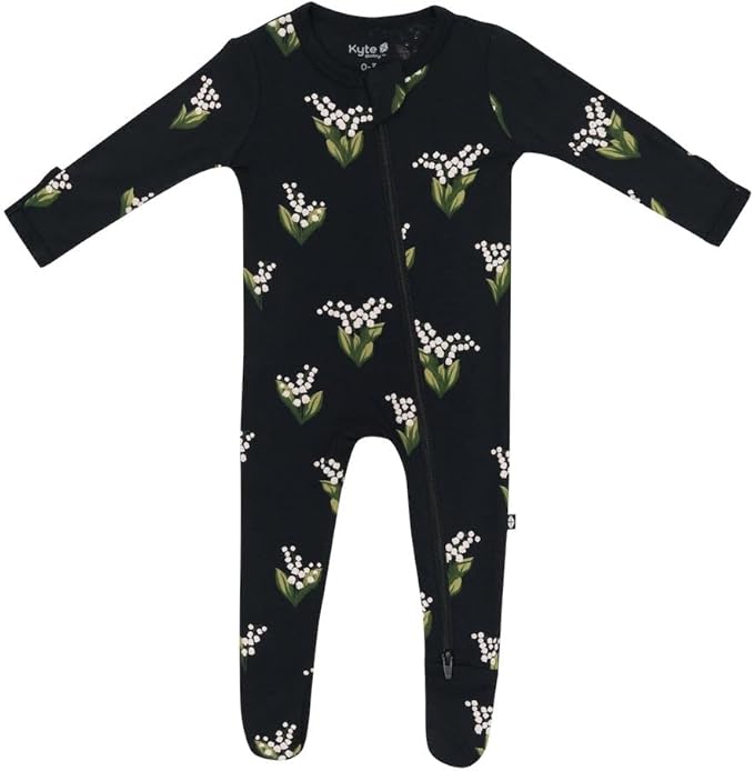 KYTE BABY Unisex Zipper Closure Footies, Rayon Made From Bamboo, 0-24 Months