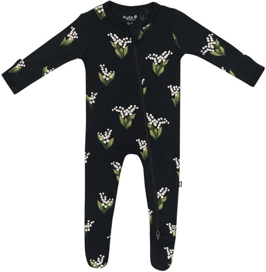 KYTE BABY Unisex Zipper Closure Footies, Rayon Made From Bamboo, 0-24 Months
