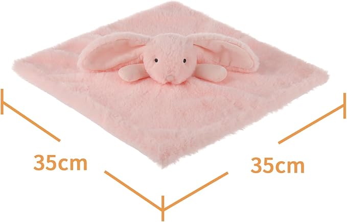 Apricot Lamb Stuffed Animals Blush Bunny Rabbit Security Blanket Infant Nursery Character Blanket Luxury Snuggler Plush Baby Lovey(Blush Bunny)