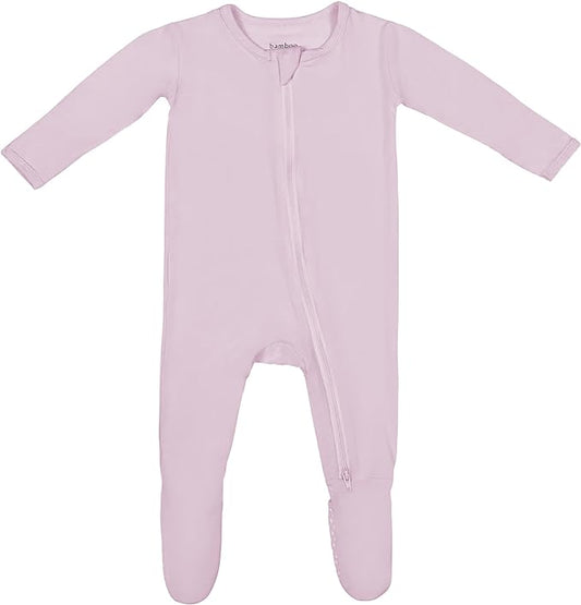 Bamboo Little Soft Baby Footie Pajamas, Baby Clothes, Newborn Sleepers, 95% Viscose and 5% Spandex, 0-24 Months