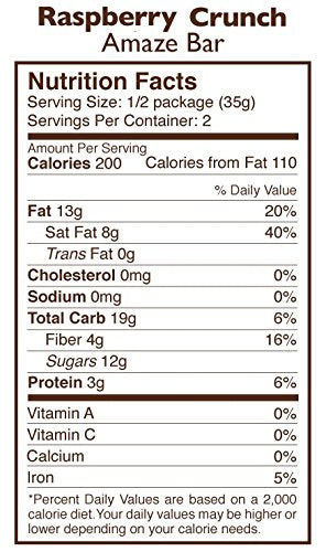 Taza Chocolate Organic Amaze Bar 70% Stone Ground, Raspberry Crunch, 2.5 Ounce (10 Count), Vegan