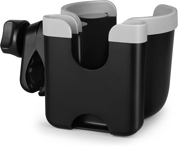 Accmor Stroller Cup Holder with Phone Holder, Bike Cup Holder, Universal Cup Holder for Uppababy Nuna Doona Strollers, 2-in-1 Cup Phone Holder for Stroller, Bike, Wheelchair, Walker, Scooter