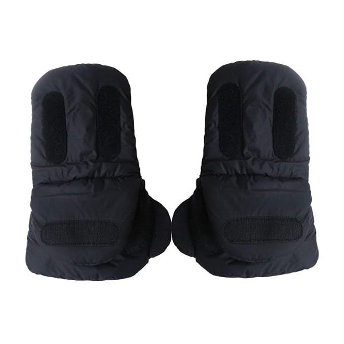 Black Waterproof Women Men Winter Stroller Gloves Hand Muff Warmers Extra Thick Anti-Freeze