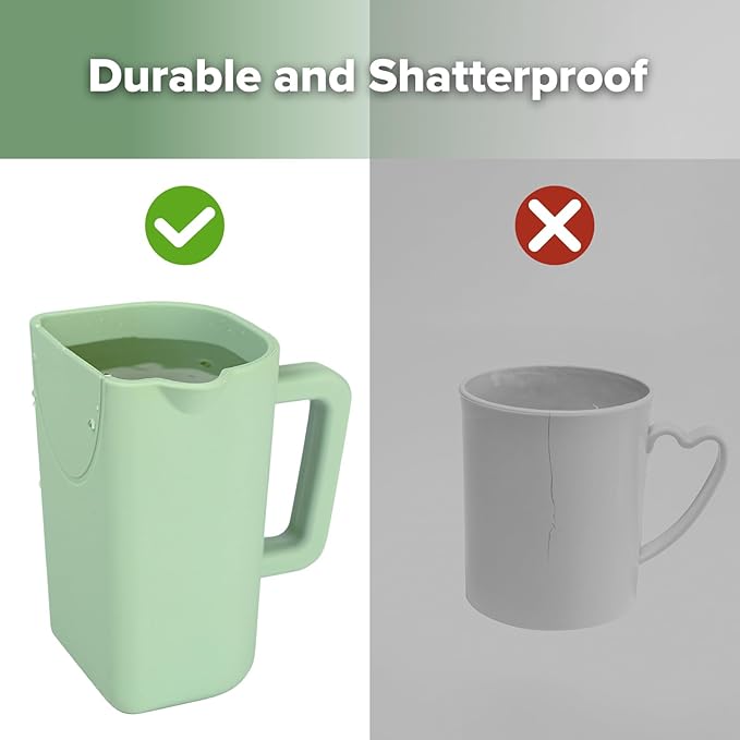 haakaa Gentle Pour Bath Rinse Cup | Food Grade Silicone Shampoo & Body Washing Rinser Cup for Kids with Easy Grip Handle - Pea Green