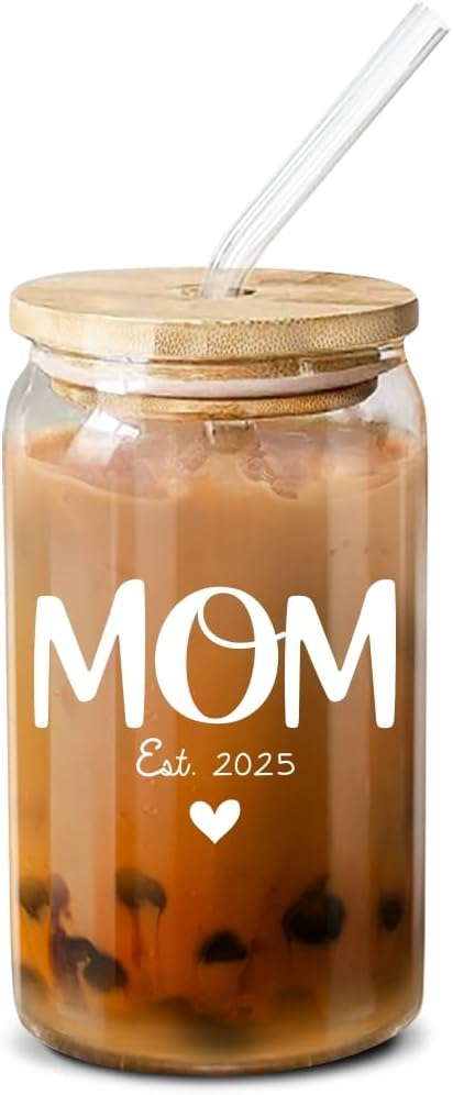 NewEleven Gifts For New Mom 2025 – Pregnancy Gifts For First Time Mom, Pregnant Mommy, Expecting Mother, Moms To Be, Mommy To Be, New Moms - 16 Oz Coffee Glass