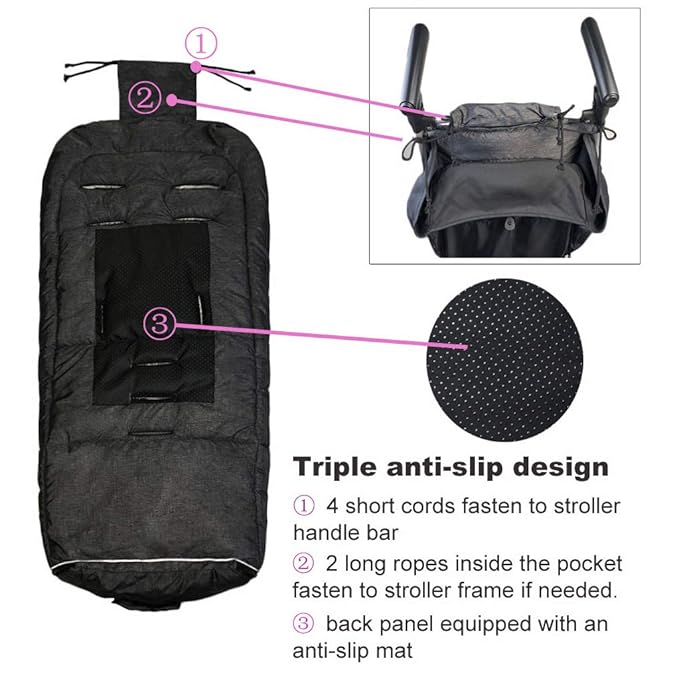 Waterproof Winter Universal Stroller Bunting Bag Toddler,Width Adjustable Stroller Blanket Fits Baby Growth