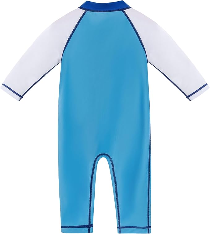 Baby Swimsuit UPF 50+ Sun Protection One Piece Zipper Beach Swimwear for Little Boys Girls Toddler
