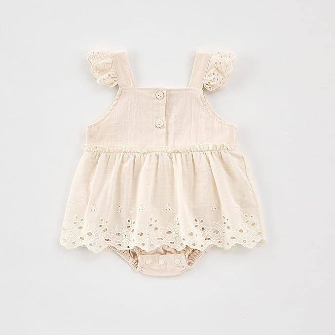 Toddler Baby Girl Summer Floral Sleeveless Romper - Ideal for 3M - 24M