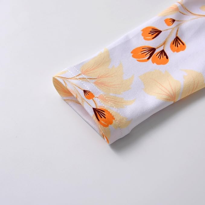 3PCS Baby Girl Clothes Ruffle Floral Shirt Tops Pants Headband Outfit Sets