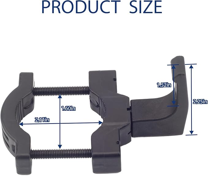 Ziyuan Universal Hanger Hook for Electric Scooter,Electric Scooter Accessories,Adjustable Hook for 0.73in-2.11in Diameter Bars,Suitable for Scooters Baby Strollers,Bicycles,Motorcycles,Wheelchairs