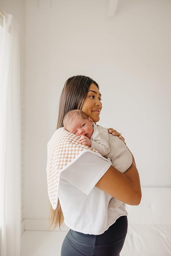 Copper Pearl Premium Baby Burp Cloths - 3-Pack Large Cotton Burp Cloths, Extra Soft Spit Up Rags with 3 Absorbent Layers, Perfect for Baby Boy and Baby Girl Gifts (21" x 10" Size, Vance Set)