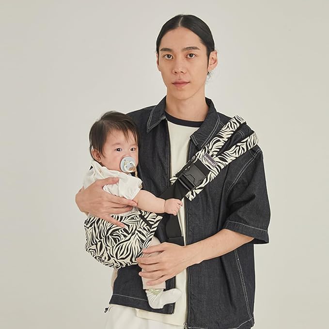 GOOSEKET 365 Toddler Carrier, 100% Cotton, Lightweight, Easy-to-USE, Portable, Suitable from 6-48 Months, Supports UP to 44LBS (Zebra)