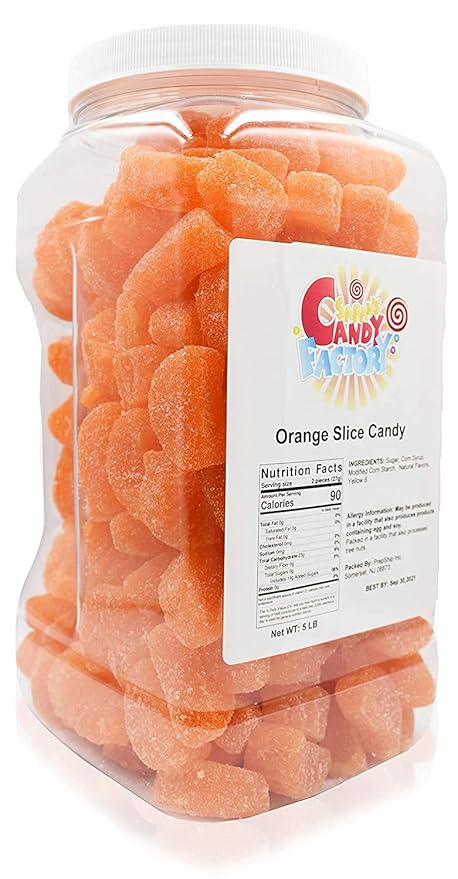 Sarah's Candy Factory Orange Slice Candy (5 Lbs in Jar)