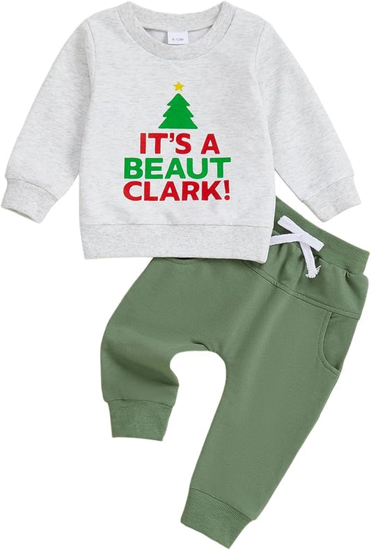 CIYCUIT Toddler Baby Boy Clothes Long Sleeve Sweatshirt Pants Set Fall Winter Outfits
