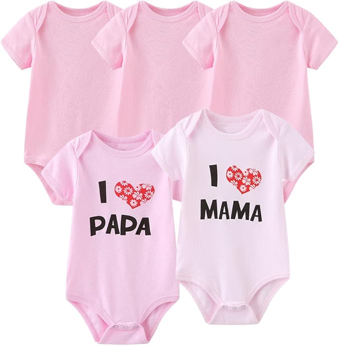 Newborn Layette Gift Set Bodysuits Pants for Baby Girl and Boy 24 Piece 100% Cotton Essentials and Accessories