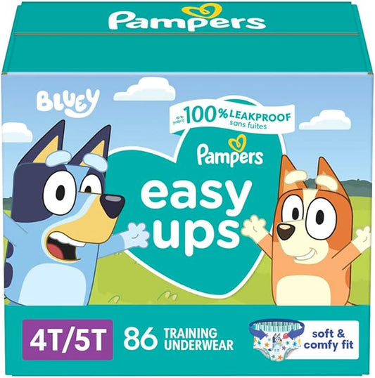 Pampers Potty Training Underwear for Toddlers, Easy Ups Diapers, Training Pants for Boys and Girls, Size 6 (4T-5T), 86 Count, Giant Pack