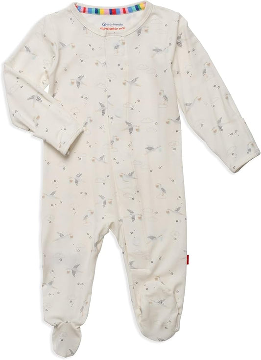 Magnetic Me Boys Modal Magnetic Baby Footie Pajamas | Silky Soft Modal Fabric | Baby Sleepers Available in Sizes PRE - 24M