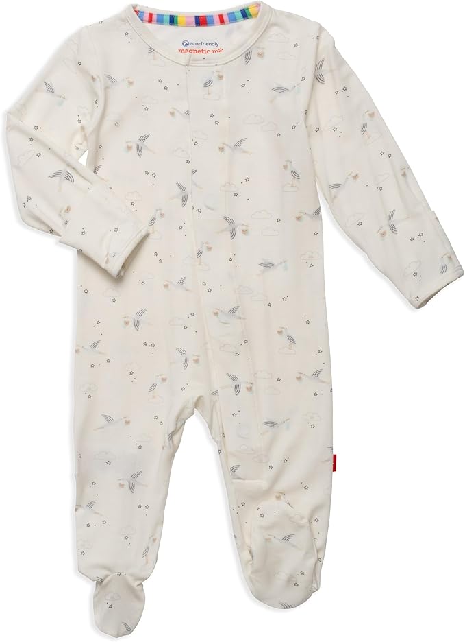 Magnetic Me Boys Modal Magnetic Baby Footie Pajamas | Silky Soft Modal Fabric | Baby Sleepers Available in Sizes PRE - 24M