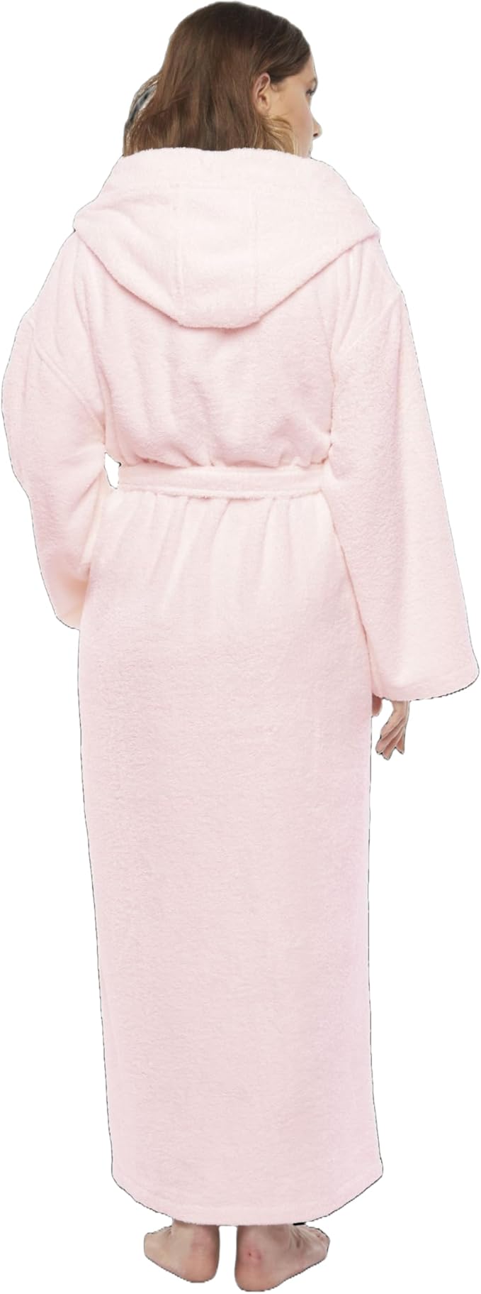 Arus Women's Hooded Classic Bathrobe Turkish Cotton Robe with Full Length Options