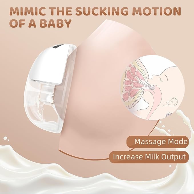 Hands Free Breast Pump, Wearable Breastfeeding Pump, Portable Electric Breast Pump with 4 Modes & 12 Suction Levels, Soft Doublefit Flange Inserts 19/21/24mm, Low Noise, Smart Display, 2-Pack