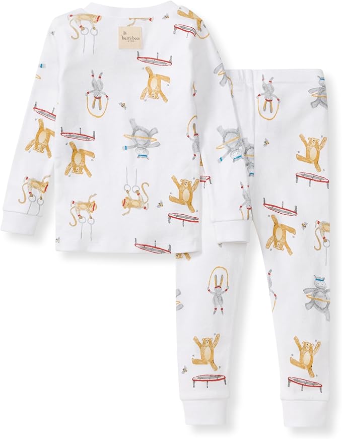 Burt's Bees Baby Boys' 2-Piece Long Sleeve Tee and Pants Organic Cotton Pajama Set