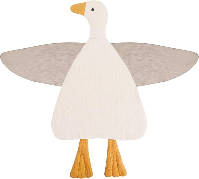Baby Toys Lovey Blanket Soft Duck Toys for Newborn Essentials 0-6 Months, Sensory Stuffed Animal Security Blanket for Boys and Girls (Duck-Cream & Beige)