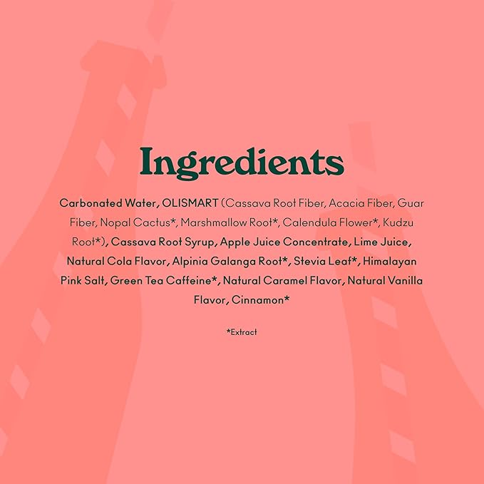 OLIPOP Prebiotic Soda Pop, Vintage Cola, Pantry Pack Packed with Prebiotics, Fiber, and Botanicals, Gluten Free, Vegan, GMO Free, 12oz (12-Cans)