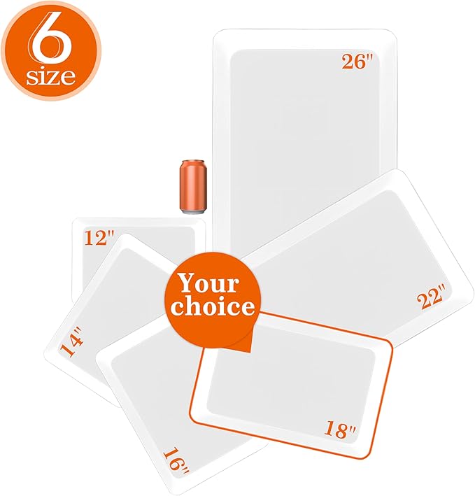 Serving Tray Platter, 17.5'' x 11.5'' x 1.6'', 5 Pcs Food Tray for Veggie Fruit Snack Dessert Cookie Cheese, Food Trays for Party Supplies Display, Large Platters for Serving Food, BPA Free