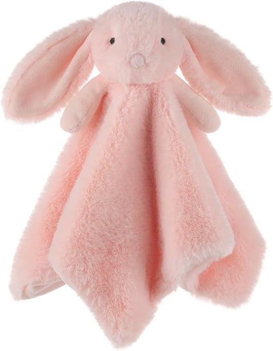 Apricot Lamb Stuffed Animals Blush Bunny Rabbit Security Blanket Infant Nursery Character Blanket Luxury Snuggler Plush Baby Lovey(Blush Bunny)
