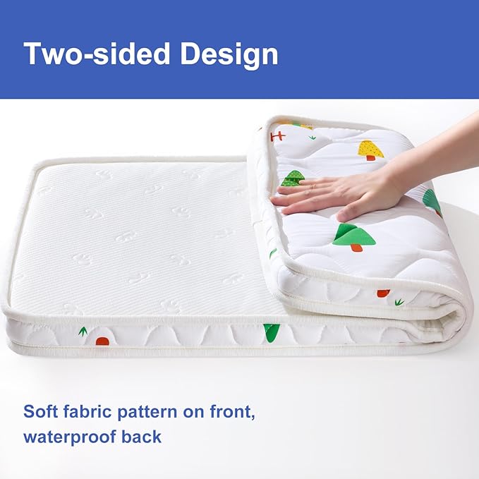 Baby Bassinet Mattress 33 x 20 inches- Firm Support and Comfort Premium Foam,Noiseless and Odorless,Hypoallergenic Small Crib Mattress, Fits Moses Basket, Dual Sided with Soft Breathable Fabric