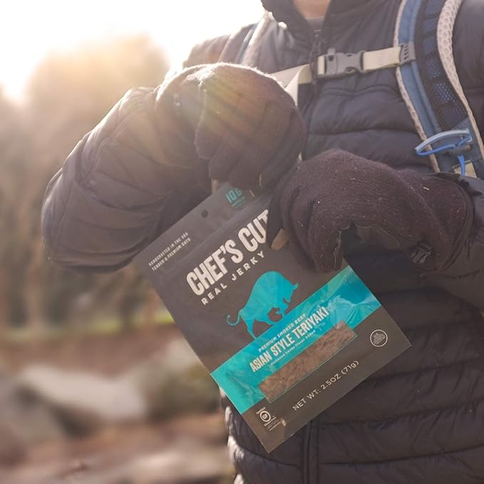 Chef's Cut Real Beef Jerky, Asian Teriyaki, 2.5 Ounce (8 Pack)