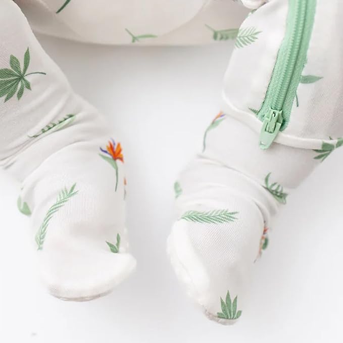 Bamboo Little Soft Baby Footie Pajamas, Baby Clothes, Newborn Sleepers, 95% Viscose and 5% Spandex, 0-24 Months