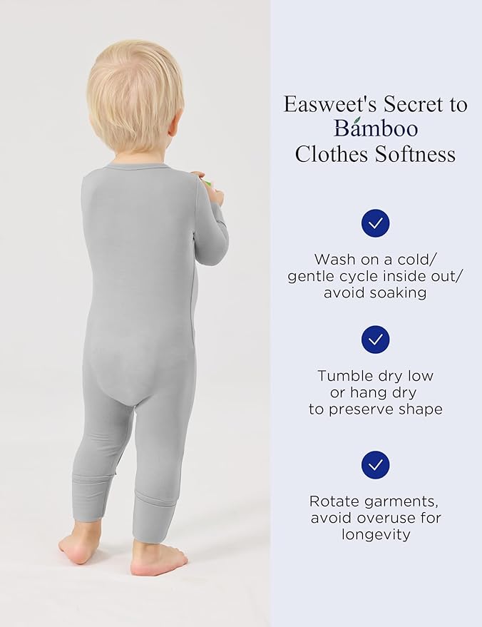 Footless Pajamas Baby Boy Girls, Viscose from Bamboo Baby Pajamas, Two Way Zipper Sleepers, Newborn Pjs