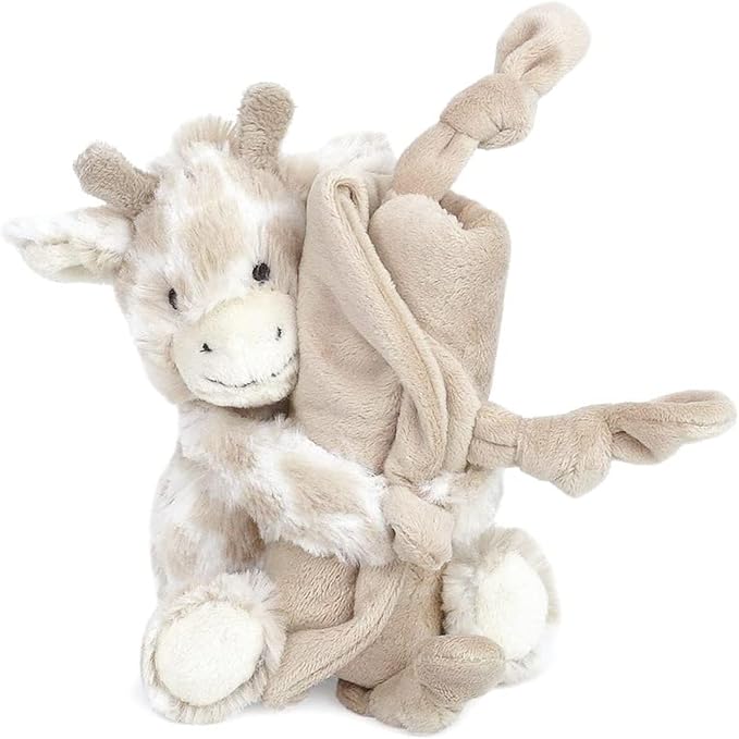 MON AMI Gentry The Giraffe Plush Lovey for Babies – 13.5” | Knotted Security Blanket for Newborns
