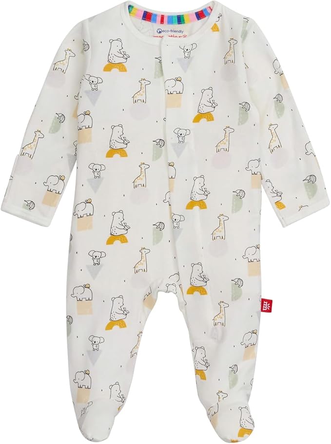 Magnetic Me Boys Modal Magnetic Baby Footie Pajamas | Silky Soft Modal Fabric | Baby Sleepers Available in Sizes PRE - 24M