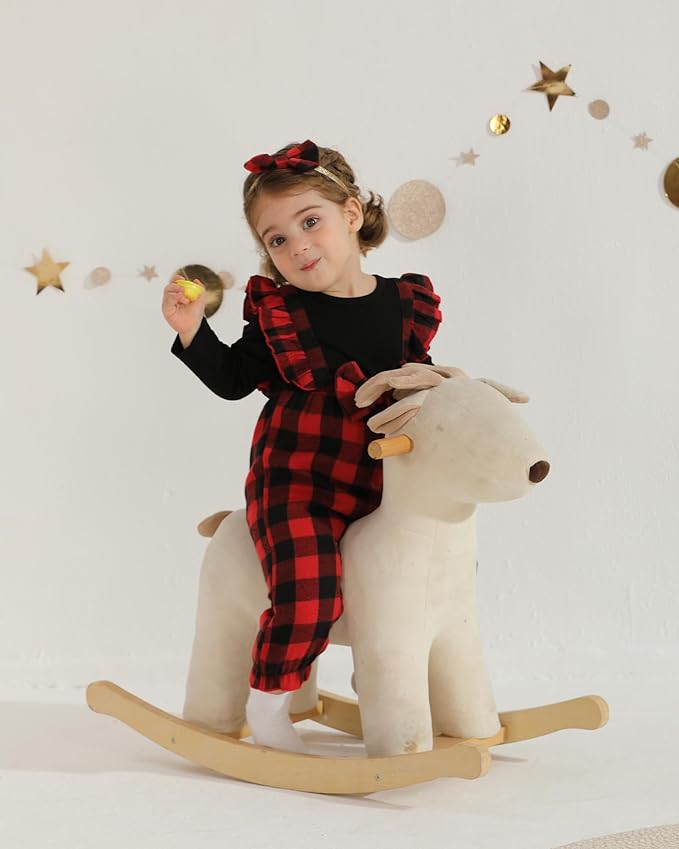 Newborn Infant Baby Girl Clothes Fall Winter Plaid Long Sleeve Jumpsuit One Piece Romper Bodysuit Baby Overalls Outfits