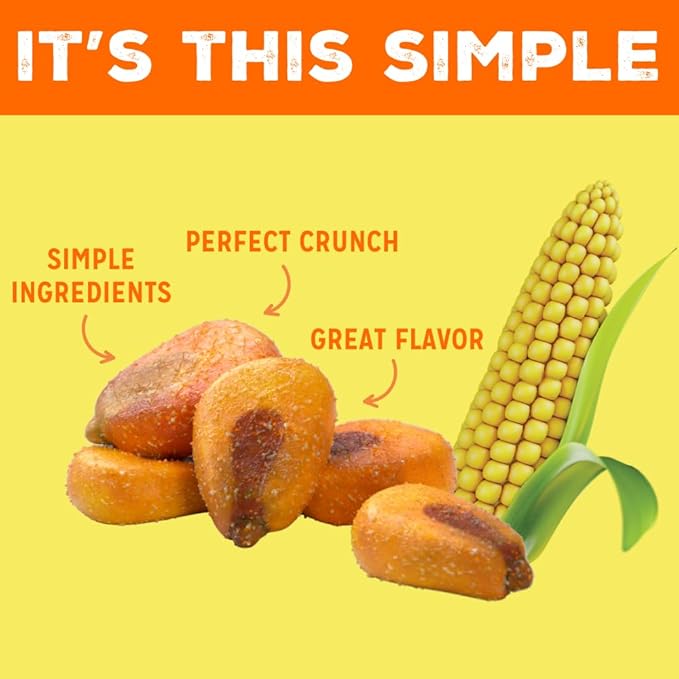 LOVE CORN Cheddar 0.7oz x 20 bags - Delicious Crunchy Corn - Healthy Family Snacks - Gluten Free, Kosher, NON-GMO - Alternative for Chips, Nuts, Crackers & Pretzels - Perfect for Charcuterie Boards