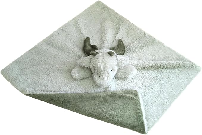 Baby Green Dragon Soft Stuffed Animal Security Blanket, Plush Dinosaur Character Lovey Blanket, Baby Shower/Nursery Gift, Newborn Infant Toddler Snuggle Blankie for Girls Boys, 14 Inches