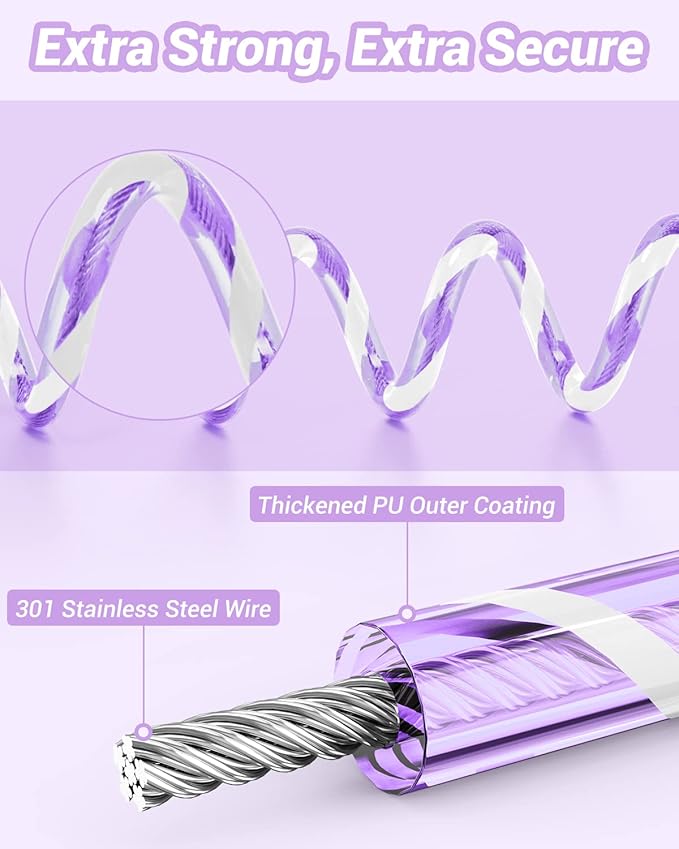 Dr.meter Anti Lost Wrist Link, 2 Pack Toddler Safety Leash with Key Lock, Reflective Child Walking Harness - Dual 8.2ft Length Blue & Purple Kids Leash for Store Mall Airport Theme Park Trip