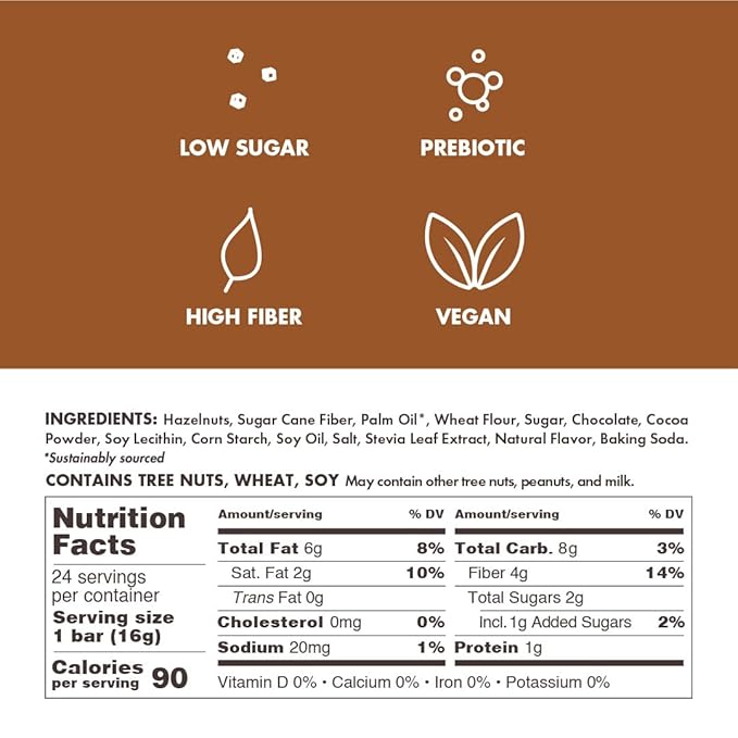 Crispy Dunes Vegan Chocolate Hazelnut Wafer Sticks – Low-Calorie Keto Snack with Hazelnut Cream Filling, 90 Calories, Non-GMO, Prebiotic Fiber - 12 Pack