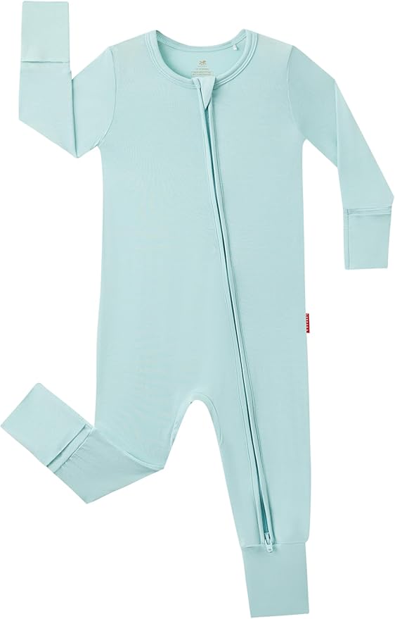 Footless Pajamas Baby Boy Girls, Viscose from Bamboo Baby Pajamas, Two Way Zipper Sleepers, Newborn Pjs