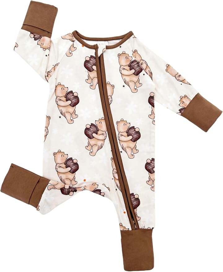Bow Dream Bamboo Rayon Baby Pajamas Infant Sleepers Newborn Girl Boy Clothes Rompers Jumpsuit Outfit