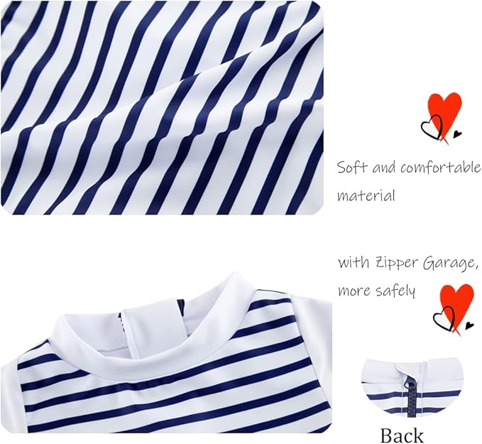 UMELOK Baby Boys UPF 50+ Sun Protection One Piece Rashguard Swimsuit with Snap Bottom