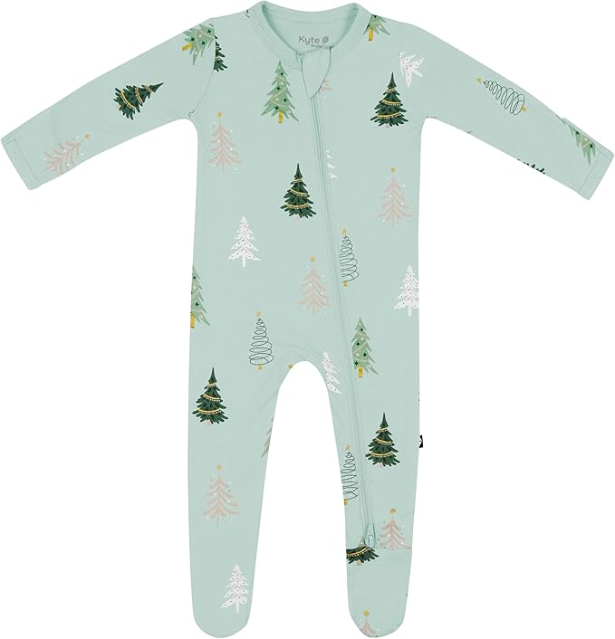 KYTE BABY Unisex Zipper Closure Footies, Rayon Made From Bamboo, 0-24 Months