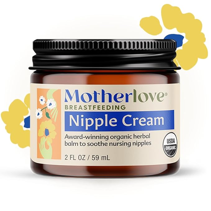 Motherlove Nipple Cream (2 oz) Organic Lanolin-Free Nipple Cream for Breastfeeding—Benefits Nursing & Pumping Moms